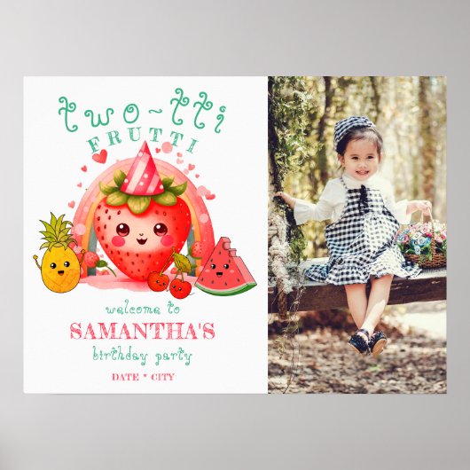 TWOTTI Tutti Frutti Zomerfruit Kinder 2e Verjaarda Poster (Voorkant)