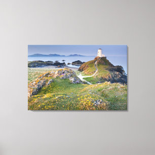 Twr Mawr Lighthouse op Llanddwyn Island Canvas Afdruk