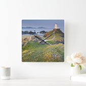 Twr Mawr Lighthouse op Llanddwyn Island Vierkante Klok (Huis)