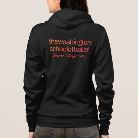 TWSB Zomer Intensieve Zip-Up, zwart Hoodie (Achterkant)