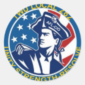 TWU Lokaal 282 Ronde Sticker (Voorkant)