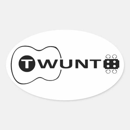TWUNT-cadeautjes Ovale Sticker (Voorkant)