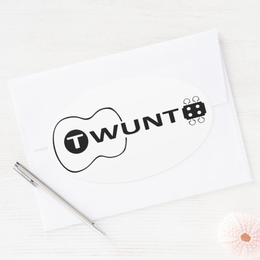 TWUNT-cadeautjes Ovale Sticker (Envelop)