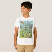 TX Hill Country Cartoon Map T-shirt (Voorkant volledig)
