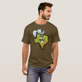 TX Hill Country Cartoon Map T-shirt (Voorkant volledig)