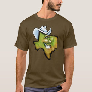 TX Hill Country Cartoon Map T-shirt