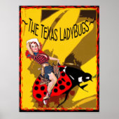 TX LadyBugs-Poster met Kat Bug Poster (Voorkant)