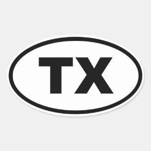 TX Texas Ovale Sticker