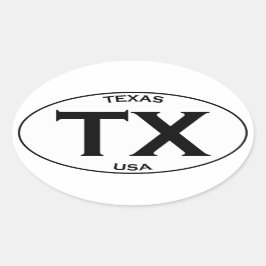 TX - Texas USA Ovale Sticker