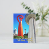 TX Tower of the Americas & Torch of Friendship Briefkaart (Staand voorkant)
