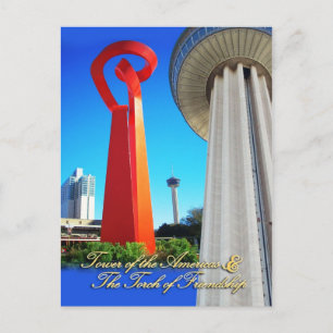 TX Tower of the Americas & Torch of Friendship Briefkaart