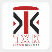 TXK Custom Ukuleles kleine stickers (Voorkant)