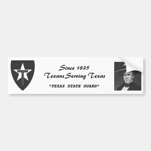 TXSG Oom Sam Houston, Sinds 1835 Bumpersticker (Voorkant)