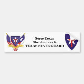 TXSG Serve Texas verdient het Bumpersticker (Voorkant)