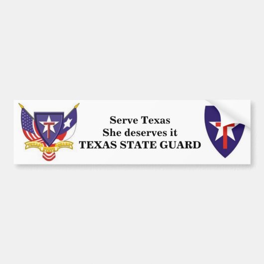 TXSG Serve Texas verdient het Bumpersticker (Voorkant)