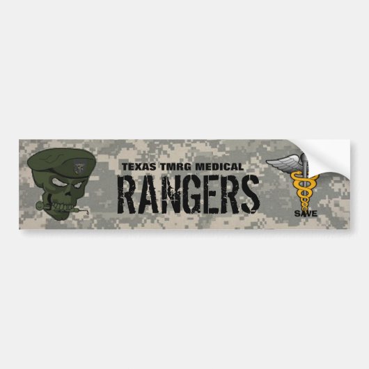 TXSG TMRG Medical Ranger CADUCEUS, ... Bumpersticker (Voorkant)