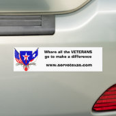 TXSG Waar alle VETERANEN gaan... Bumpersticker (Op auto)