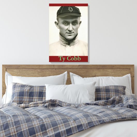 Ty Cobb Canvas Afdrukken (Insitu (Slaapkamer))