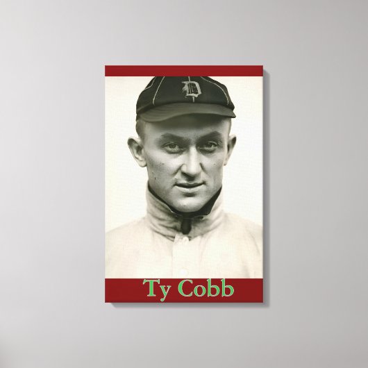 Ty Cobb Canvas Afdrukken (Voorkant)