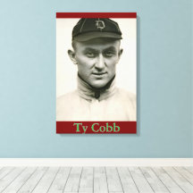 Ty Cobb Canvas Afdrukken
