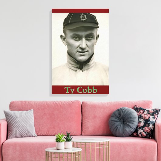 Ty Cobb Canvas Afdrukken (Insitu (Woonkamer))