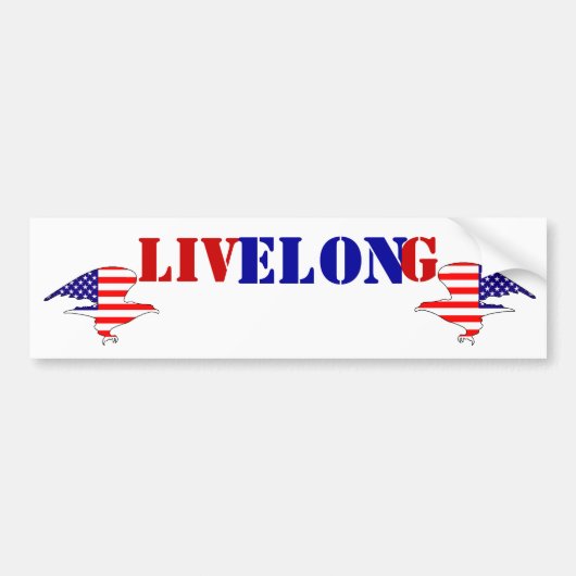 TY Elon LIVELONG Absolute Vrij-sprekersvlag Bumpersticker (Voorkant)