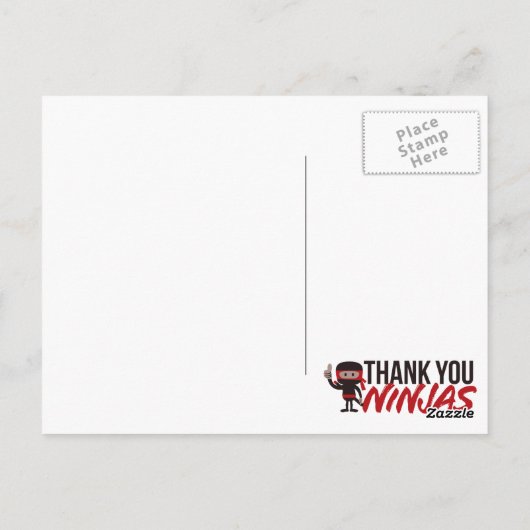 TY Ninjas Briefkaarten (Achterkant)