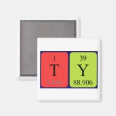 Ty periodieke tabelnaam magneet (Voorkant / Achterkant)