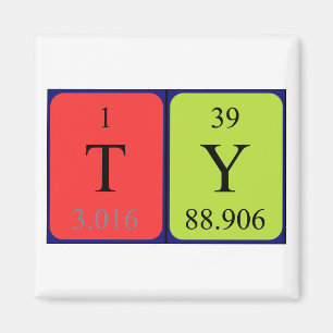 Ty periodieke tabelnaam magneet