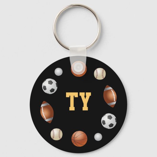 Ty World of Sports Sleutelhanger - zwart (Voorkant)