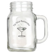 TYB Martini Logo Mason Jar (Voorkant)