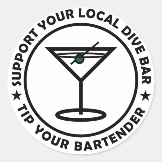 TYB ondersteunt uw lokale duik Ronde Sticker (Voorkant)