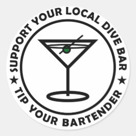 TYB ondersteunt uw lokale duik Ronde Sticker