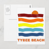 tybee beach ocean sunset summer vacfun briefkaart (Voorkant / Achterkant)