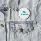 Tybee Green Turtle Ronde Button 5,7 Cm (In situ)