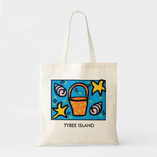 TYBEE ISLAND BEACH BAG TOTE BAG (Voorkant)