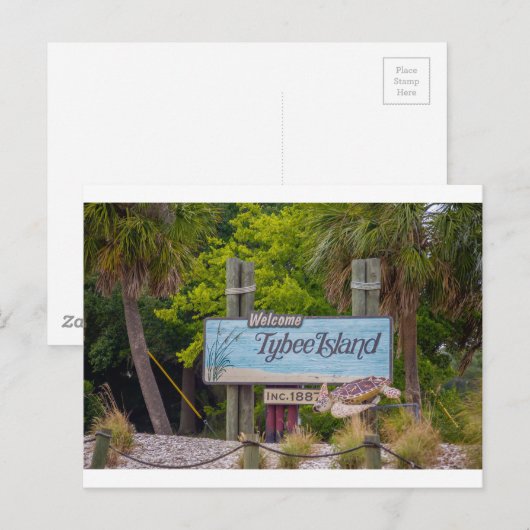 Tybee Island Beach Briefkaart (Voorkant / Achterkant)
