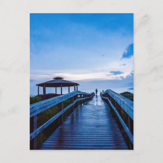 Tybee Island Beach Savannah Georgia Ocean Evening Briefkaart (Voorkant)