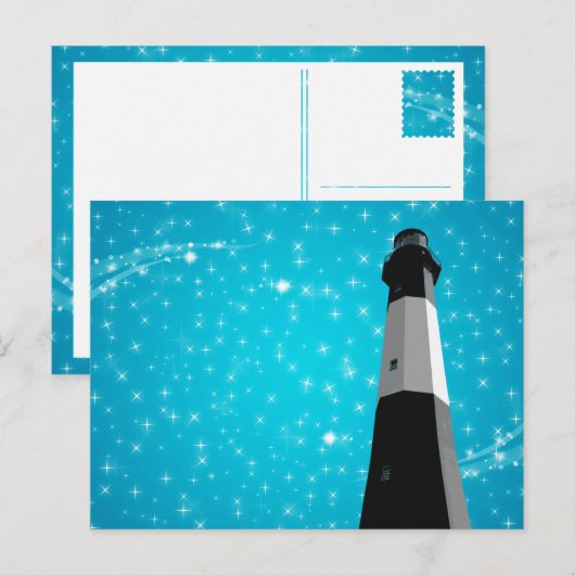 tybee Island - briefkaart voor lichte stations (Voorkant / Achterkant)