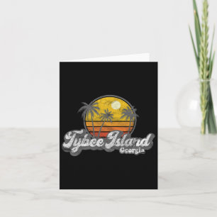 Tybee Island Ga Retro 70's Surfer Gift Kaart