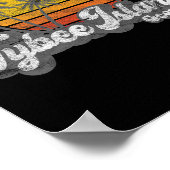 Tybee Island Ga Retro 70's Surfer Gift Poster (Hoek)