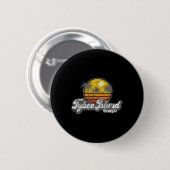Tybee Island Ga Retro 70's Surfer Gift Ronde Button 5,7 Cm (Voorkant /achterkant)