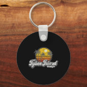 Tybee Island Ga Retro 70's Surfer Gift Sleutelhanger (Voorkant)