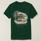 Tybee Island GA Tiki Bar Beach Waterverf Design T T-shirt (Design voorkant)