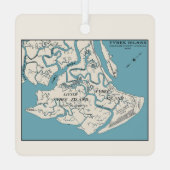 Tybee Island Georgia 1906 Kaart Ornament (Achterkant)