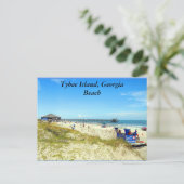 Tybee Island, Georgia Beach Briefkaart (Staand voorkant)