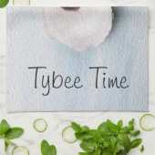 Tybee Island Georgia Blue Oyster Design Theedoek (Gevouwen)