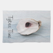 Tybee Island Georgia Blue Oyster Design Theedoek (Horizontaal)