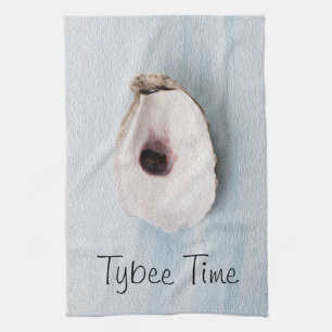Tybee Island Georgia Blue Oyster Design Theedoek