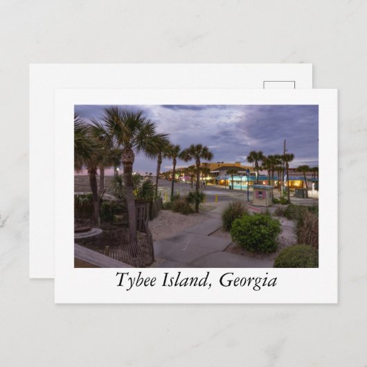 Tybee Island Georgia Briefkaart (Voorkant / Achterkant)
